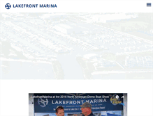Tablet Screenshot of lakefrontmarina.com